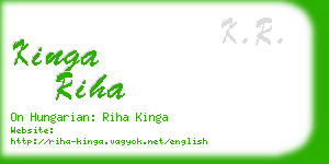 kinga riha business card